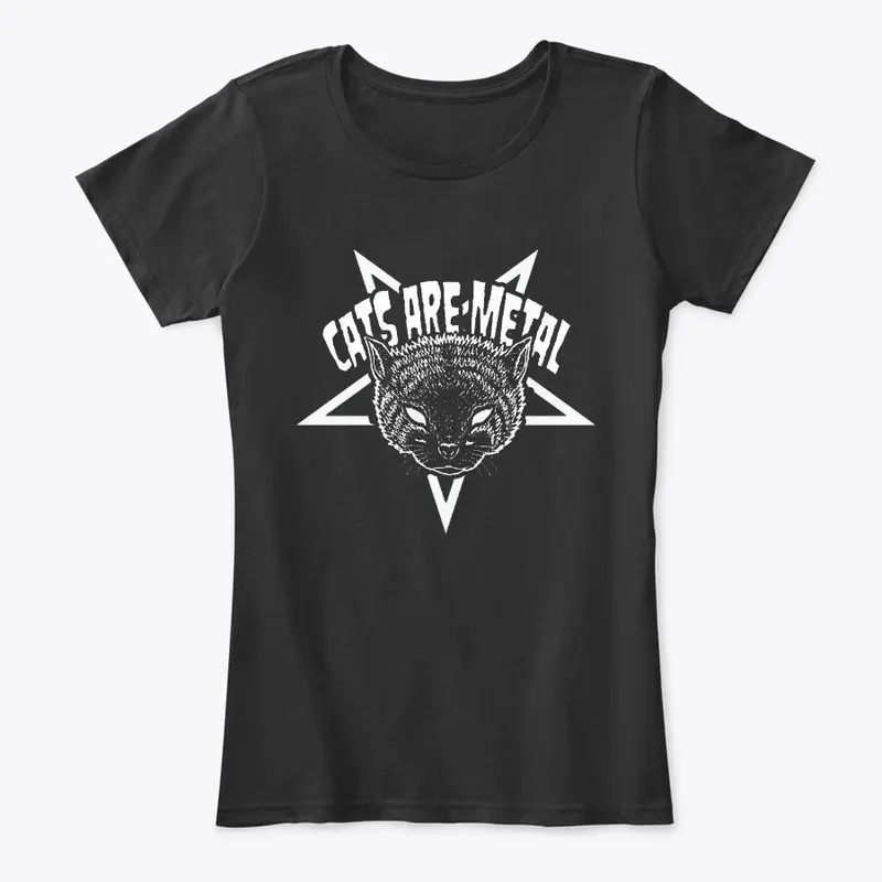 Cats are Metal Pentagram Logo Tee