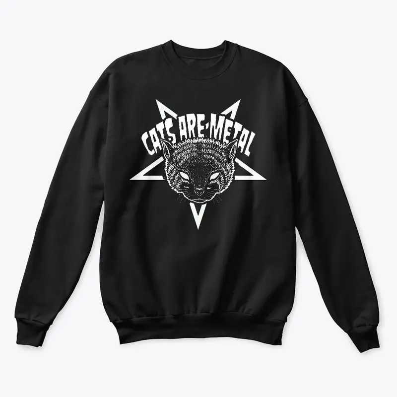 Cats are Metal Pentagram Logo Tee