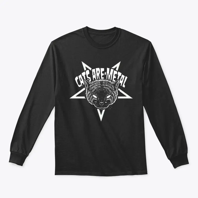 Cats are Metal Pentagram Logo Tee